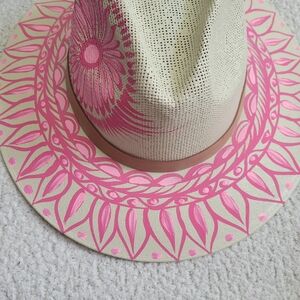 Pink Floral Patterned Hat